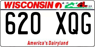 WI license plate 620XQG