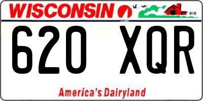 WI license plate 620XQR