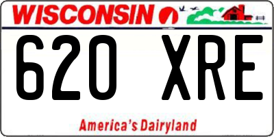 WI license plate 620XRE