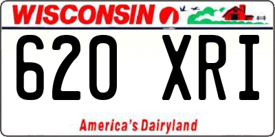 WI license plate 620XRI