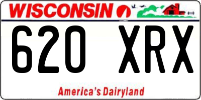 WI license plate 620XRX