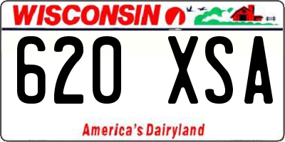 WI license plate 620XSA