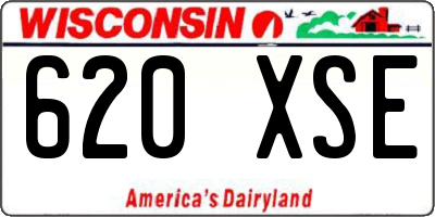 WI license plate 620XSE