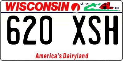 WI license plate 620XSH
