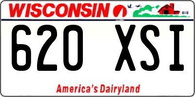 WI license plate 620XSI