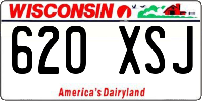 WI license plate 620XSJ