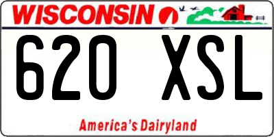 WI license plate 620XSL