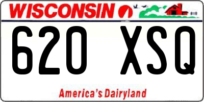 WI license plate 620XSQ