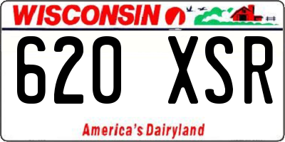 WI license plate 620XSR