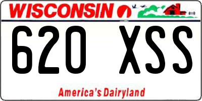 WI license plate 620XSS