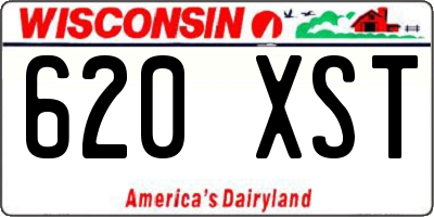 WI license plate 620XST