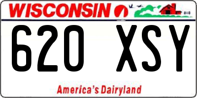 WI license plate 620XSY