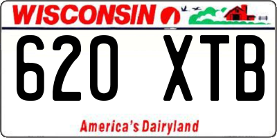 WI license plate 620XTB