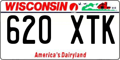 WI license plate 620XTK