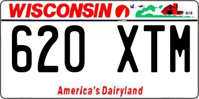 WI license plate 620XTM