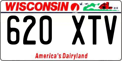 WI license plate 620XTV