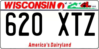 WI license plate 620XTZ