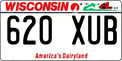 WI license plate 620XUB