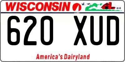 WI license plate 620XUD