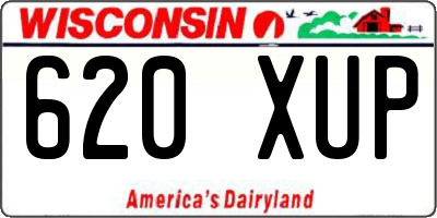 WI license plate 620XUP