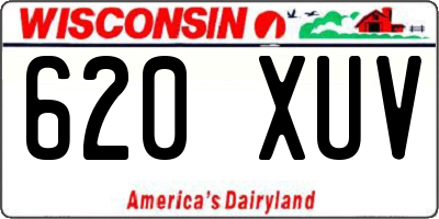 WI license plate 620XUV