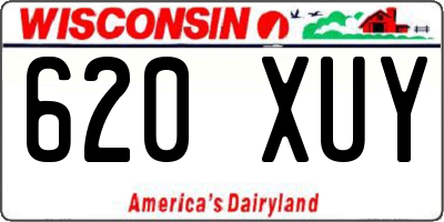 WI license plate 620XUY