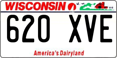 WI license plate 620XVE
