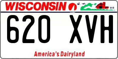 WI license plate 620XVH