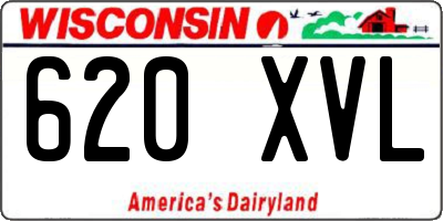 WI license plate 620XVL