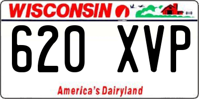 WI license plate 620XVP