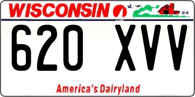 WI license plate 620XVV