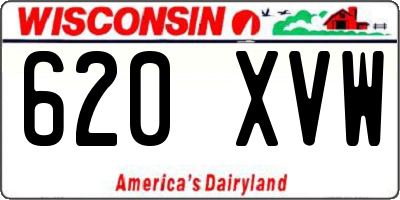 WI license plate 620XVW