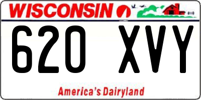WI license plate 620XVY