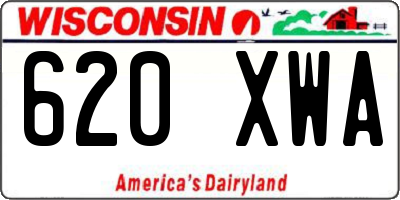 WI license plate 620XWA