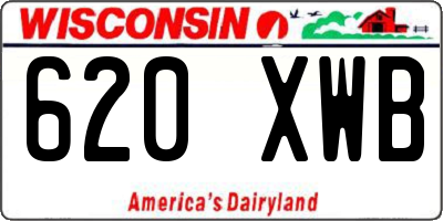 WI license plate 620XWB
