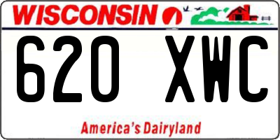 WI license plate 620XWC
