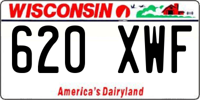 WI license plate 620XWF