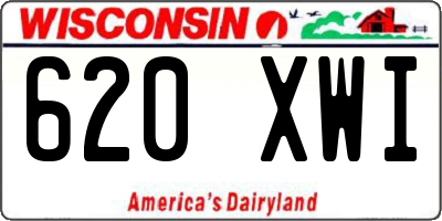 WI license plate 620XWI