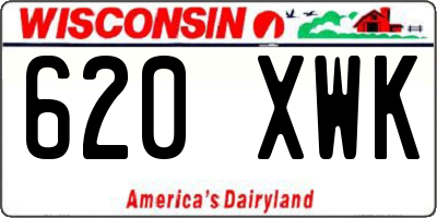 WI license plate 620XWK