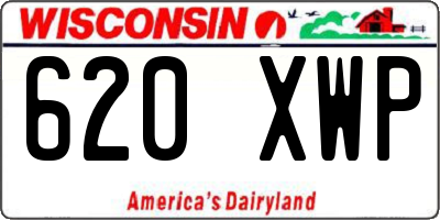 WI license plate 620XWP
