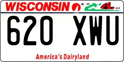 WI license plate 620XWU