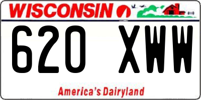 WI license plate 620XWW