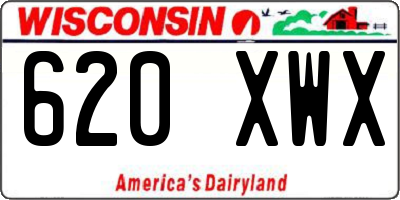WI license plate 620XWX