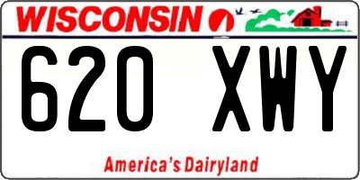 WI license plate 620XWY