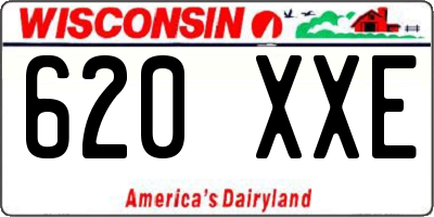 WI license plate 620XXE