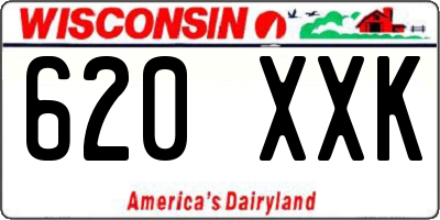 WI license plate 620XXK