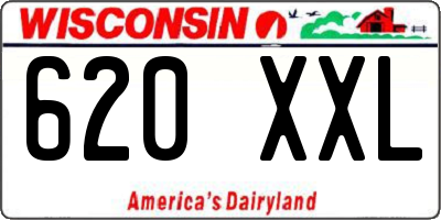 WI license plate 620XXL
