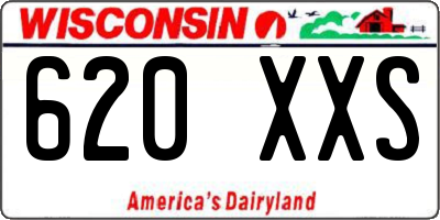 WI license plate 620XXS