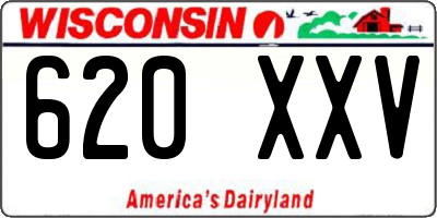 WI license plate 620XXV