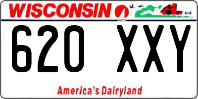 WI license plate 620XXY